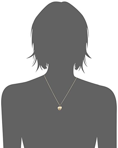 Amazon Collection 14k Yellow Gold Heart Locket Necklace with Diamond-Accent