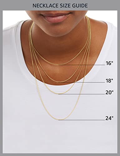 Amazon Collection 14k Yellow Gold Heart Locket Necklace with Diamond-Accent