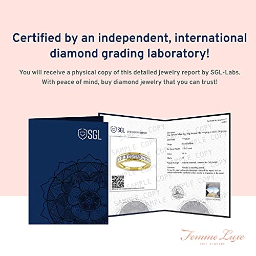 Femme Luxe Sara Diamond Tennis Bracelet for Women (5.00 Carats, G-H Color, I2 Clarity), 14K Gold, with Gift Box, Giftable Jewelry