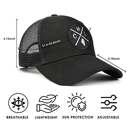 Nuyjimr Unisex Baseball Caps for Men Women Mesh Trucker Cap Adjustable Dad Hat