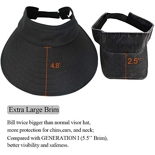 Sun Visor Hats Women Large Brim Summer UV Protection Beach Cap