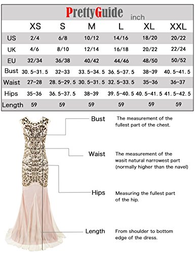 PrettyGuide Women  s 1920s Black Sequin Gatsby Maxi Long Evening Prom Dress
