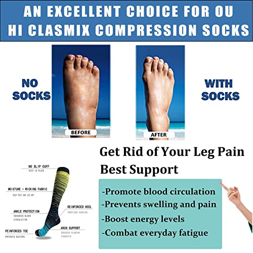 Graduated Medical Compression Socks for Women&Men 20-30mmhg Knee High Socks