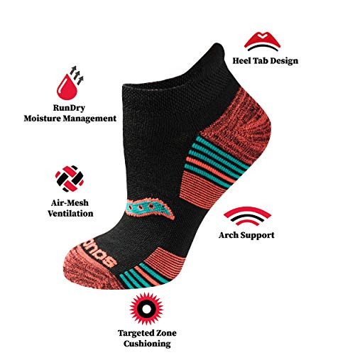 Saucony Women s Performance Heel Tab Athletic Socks (8 & 16 Pairs)