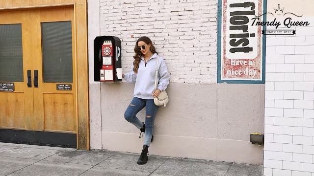 Trendy Queen Womens Oversized Half Zip Pullover Long Sleeve Sweatshirt Quarter Zip Hoodie Sweater Teen Girls Fall Y2K Clothes