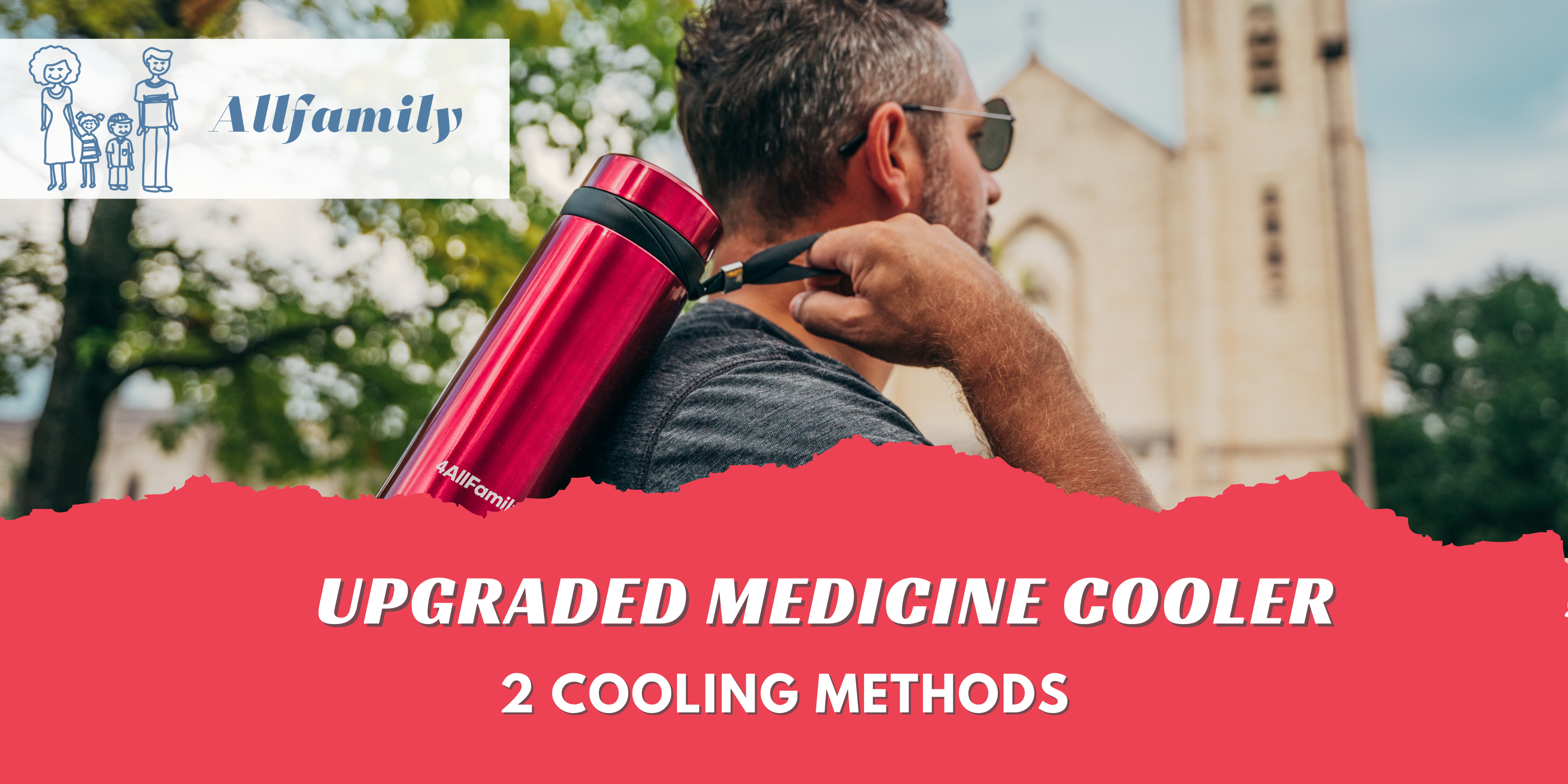 4ALLFAMILY AUTO Shut Off USB TSA Medication Cooler Travel Case Keeps Fridge Temp 36F-46F + Biogel Ice Pack |Perfect Medical Cooler Diabetes Insulin Eye Drop Arthritis (Magenta)