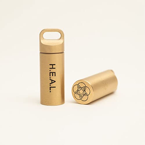 Leela Quantum H.E.A.L. capsules, versatile, for the transmission of quantum energy and frequencies, made of fine brass material, ideal for home or travel, for men/women Besa & IGEF certified