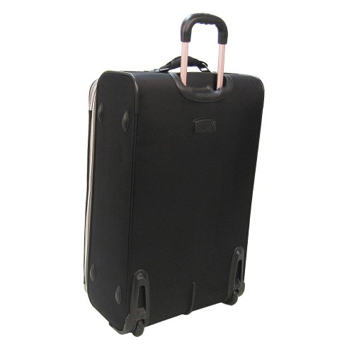 Olympia Luggage Hamburg 3-Piece Luggage Set,Black,One Size