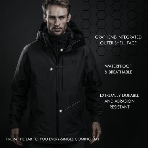 GRAPHENE-X Alpha 3-Layer Shell Jacket | Graphene Integrated Fabric | Waterproof Breathable Lightweight & Abrasion-Resistant