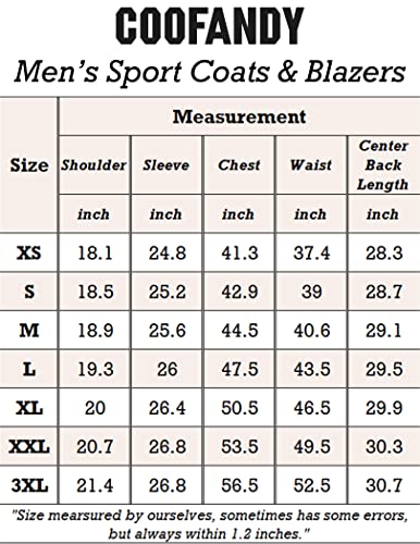 COOFANDY Mens Sport Coat Casual Blazer One Button Business Suit Jacket