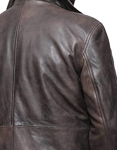 Brown Leather Jacket Men - Natural Distressed Leather Jackets for Men