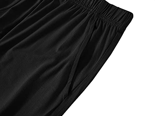 MoFiz Mens Pajama Sets Short Sleeve Pyjama Modal Sleepwear Loungewear Nightwear Sets Comfortable Lightweight Pj s Sleep Sets