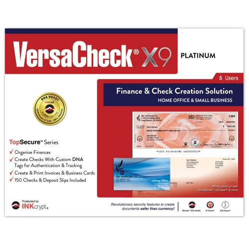 VersaCheck HP Laserjet M140 MXE MICR All-in-One Check Printer X9 Platinum 5-User Check Printing Software Bundle