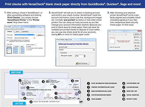 VersaCheck HP Laserjet M140 MXE MICR All-in-One Check Printer X9 Platinum 5-User Check Printing Software Bundle