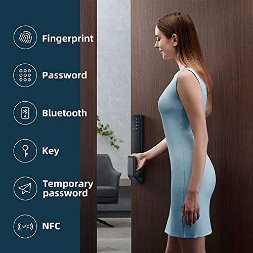 GHGHF Intelligent Fingerprint Door Lock for Security Smart Lock Digital Password Automatic Electronic Lock (Size : C1 30240)