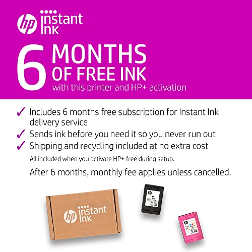 HP DeskJet 2755e Wireless Color All-in-One Printer with bonus 6 months Instant Ink (26K67A)