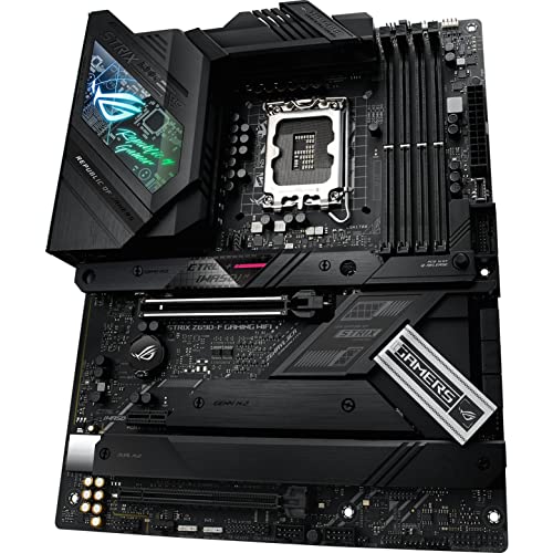 ASUS ROG Strix Z690-F Gaming WiFi 6E LGA1700(Intel 12th Gen) ATX Gaming Motherboard(PCIe 5.0,DDR5,16+1 Power Stages,2.5Gb LAN,BT v5.2,Thunderbolt 4,4xM.2,Front Panel USB 3.2 Gen 2x2 Type-C Connector)