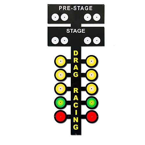 Large LED Light up Drag Racing Drag Strip Tree Metal Sign Garage Art Decoration - 3 FT Tall