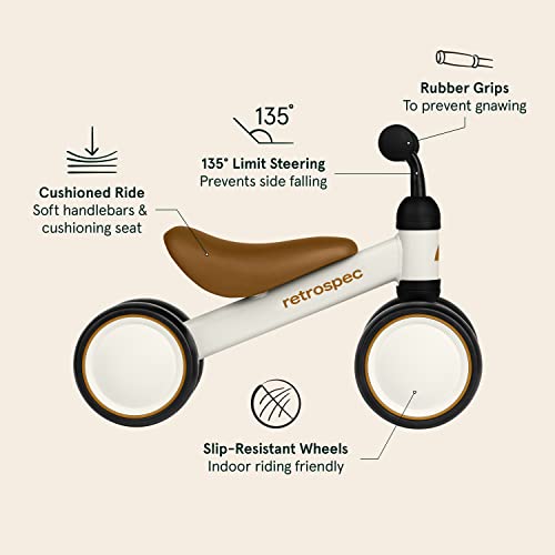 Retrospec Cricket Baby Walker Balance Bike with 4 Wheels for Ages 12-24 months - Toddler Bicycle Toy for 1 Year Old’s - Ride On Toys for Boys and Girls