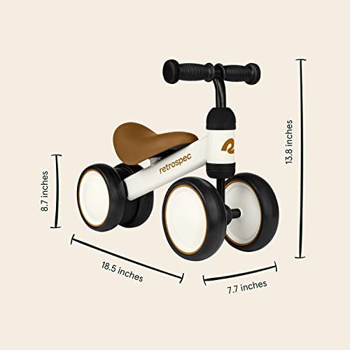 Retrospec Cricket Baby Walker Balance Bike with 4 Wheels for Ages 12-24 months - Toddler Bicycle Toy for 1 Year Old’s - Ride On Toys for Boys and Girls