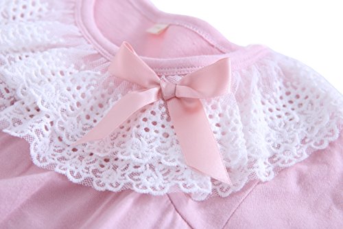 Zegoo Girls 100% Cotton Organic Nightgown Lace Sleepwear Dress 4-14 Years Old