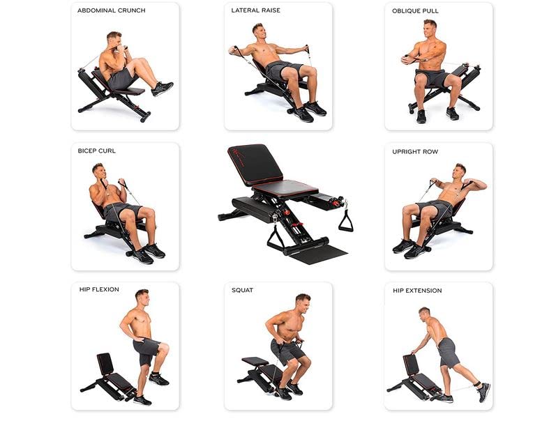 Total Flex L with Performance Pack Compact Design, Home Gym, Versitiale Exercises, Workout Bench Press, Fitness Equipment (Total Flex L with Performance Pack)