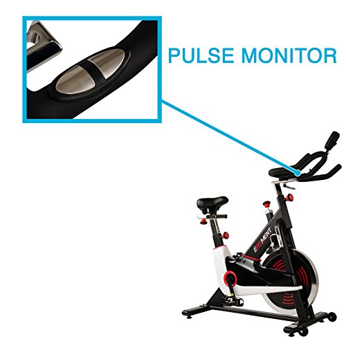 EFITMENT Indoor Cycle Bike, Magnetic Cycling Trainer Exercise with Belt Drive, LCD Monitor and Pulse Monitor