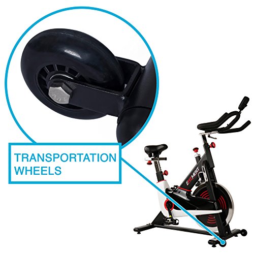 EFITMENT Indoor Cycle Bike, Magnetic Cycling Trainer Exercise with Belt Drive, LCD Monitor and Pulse Monitor