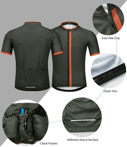 Wantdo Men s Cycling Jerseys Mountain Bike MTB Jersey Short Sleeve Bike Shirts Breathable Quick Dry Cycling Clothing