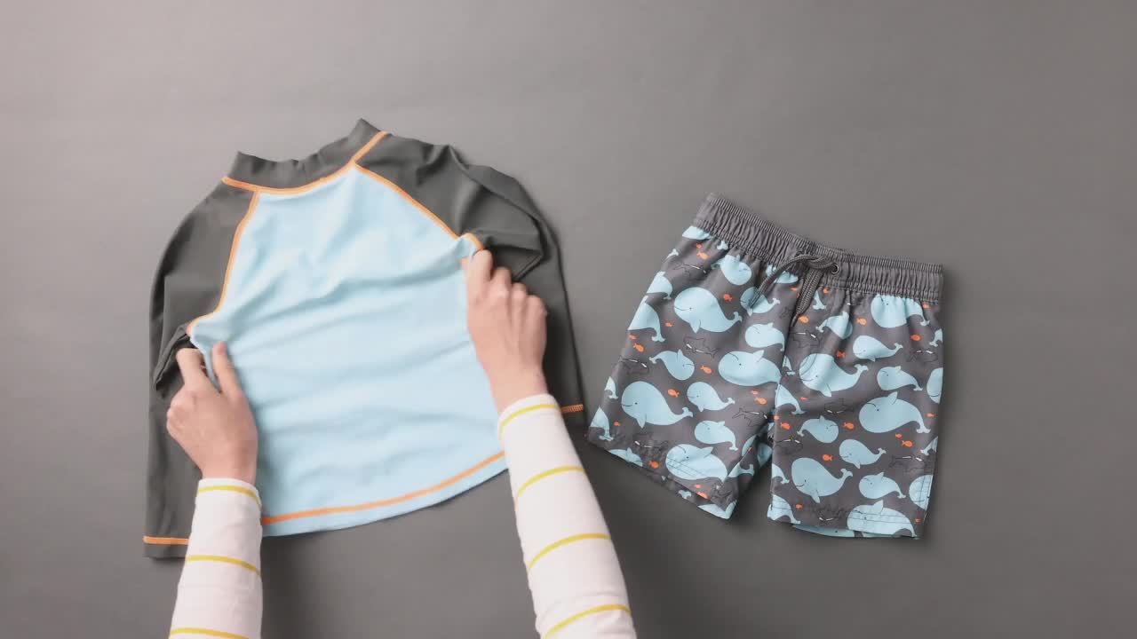 Simple Joys by Carter s Toddlers and Baby Boys  Swimsuit Trunk and Rashguard