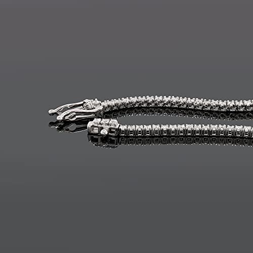 Poshadime 4.50 Carat Real Diamond Tennis Necklace In 14K Solid Gold For Men s & Women s Jewelry (Diamond Clarity_12 & Color -H) 18