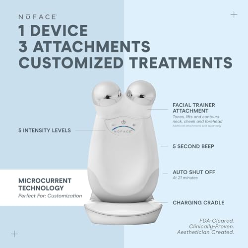 NuFACE Trinity Starter Kit – Facial Toning Device, Microcurrent to Tone, Smooth, Contour and Lift Skin in Minutes
