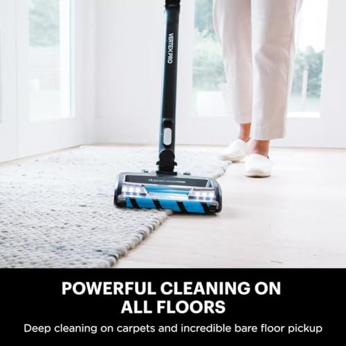 Shark IZ682H Vertex Pro Cordless Stick Vacuum with IQ Display, DuoClean PowerFins & MultiFLEX, Extra Battery, Crevice Tool, Pet Multi-Tool & Anti-Allergen Dusting Brush, 120min Runtime, Black