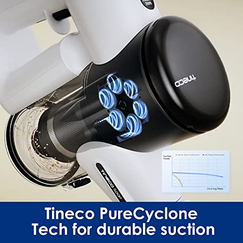 Tineco Pure ONE Air Pet Cordless Smart Vacuum Cleaner, Super Lightweight Stick Vacuum, Ideal for Pet Hair, Handheld Vac with Multi-Attachments, Ultra-Quiet, Install-Free Charging Dock