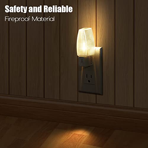 Emotionlite Plug in Night Light, Manual On Off Switch, Warm White LED Nightlight, Kids, Nursery, Bedroom, Bathroom, Hallway, Stairs, Kitchen, UL Listed, 6 Pack
