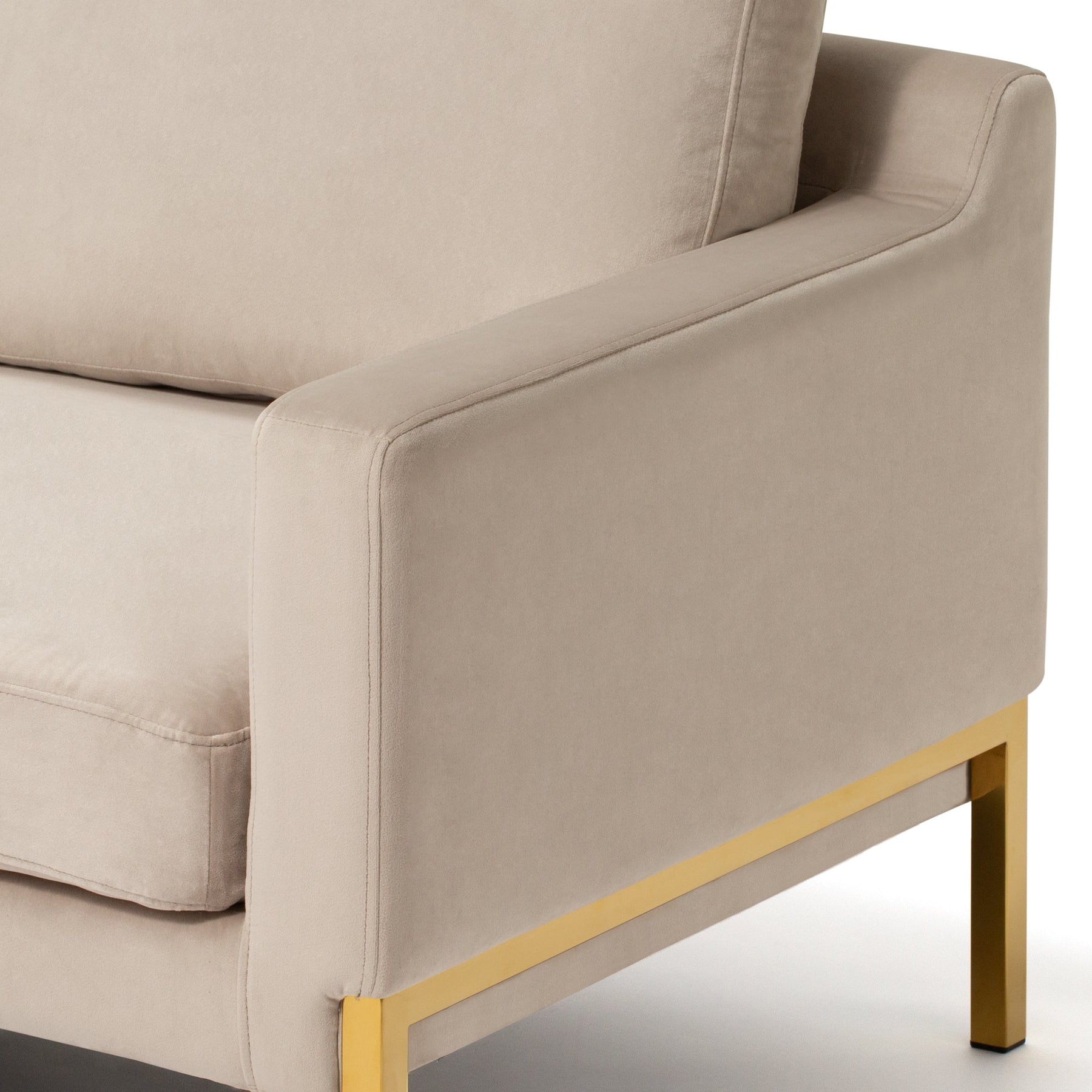 Splen Sofa 2 W1280×D1245×H730 Light Beige x Gold